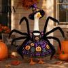 Long-lasting Halloween Decor 1 Set Spider Goose Outfit, Pumpkin Cobweb Print Dress with Outfit Legs And Witch Hat, Yard Costume for