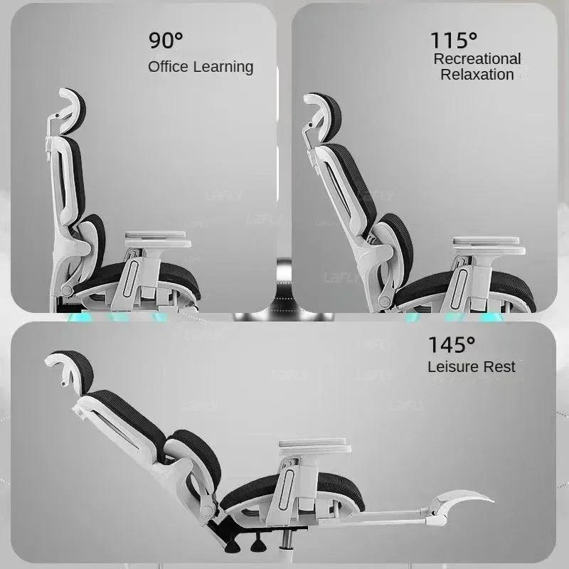 Ergonomic Office Chair, Mesh Office Chair with High Backrest, Swivel Desk Chair with Adjustable Lumbar Support, Home Computer Gaming Chair