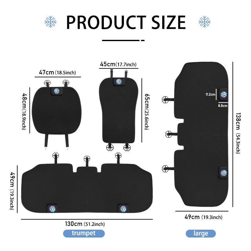 For Volkswagen VW Car Accessories Seat Ice Silk Cushion Protective Mat Pad Scirocco Jetta Beetle Golf 4 5 6 Passat Polo B5 XV9