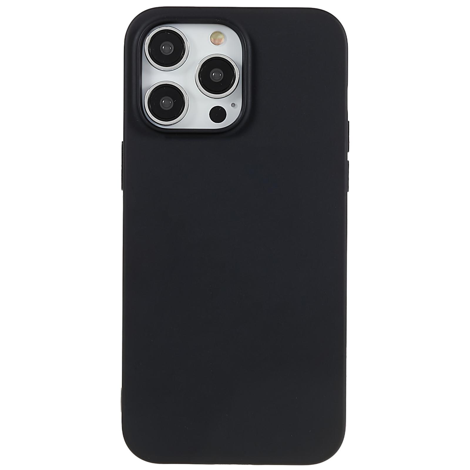 

For iPhone 15 Pro TPU Back Shell Drop Protection Matte Protective Cover Phone Case Black