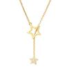Star Necklace for Women: Elegant Tassel Clavicle Chain with High-End Style and 2021 Influencer Design.
