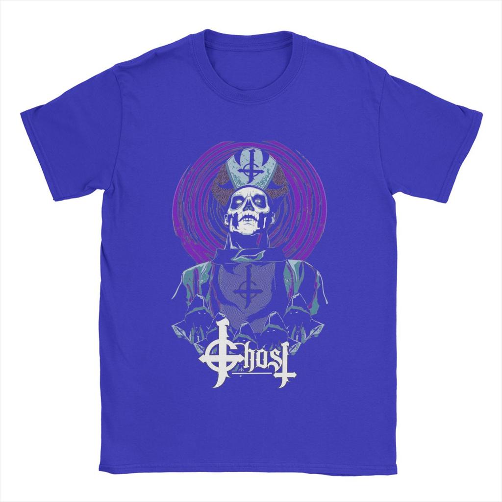 Lustiger Ghost B.C.. Band-T-Shirts für Herren Rundhals Baumwoll-T-Shirts Kurzarm-Tees Geschenk Kleidung