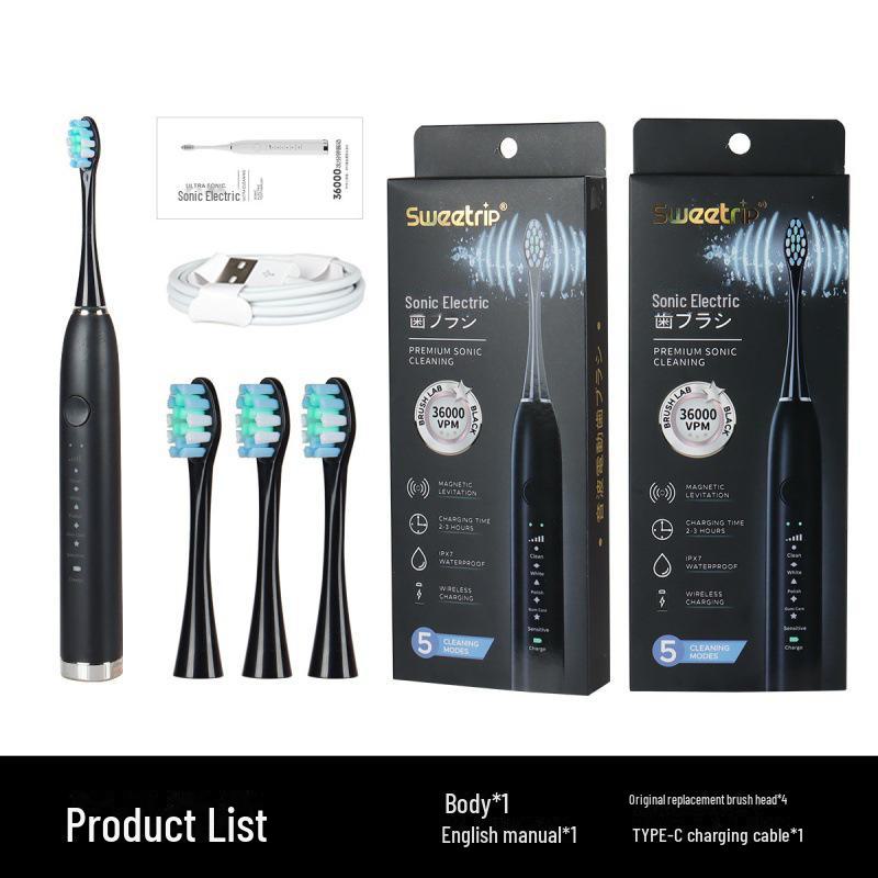 

Японская электрическая зубная щетка с магнитной левитацией для пар - мягкая щетина, для домашнего использования для взрослых