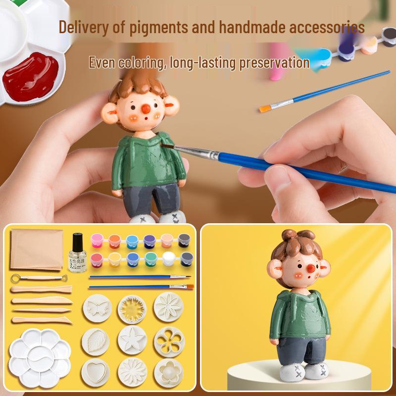 DIY Polymer Clay Sculpture Kit with Glossy Oil Plaster
