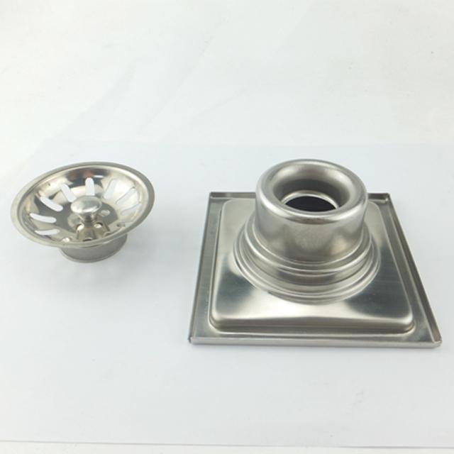Modern 4 Inch Custom Square Stainless Steel Shower Drain Hot Sale Bathroom Floor Drain