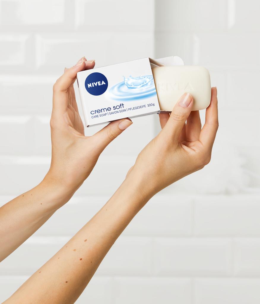 Nivea Creme Soft Mydło W Kostce Do Rąk Ciała 100G