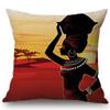 Africa Sunset Breathtaking View Scenery Art Gallery Decorative Throw Pillow Case African Animal Giraffe Elephant Cushion Cover