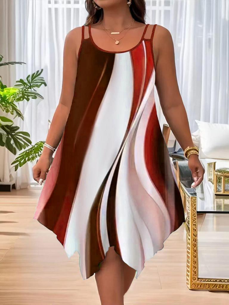 2025 Sommerkleid mit asymmetrischem Saum und Doppelträgern – Europäischer & Amerikanischer Stil