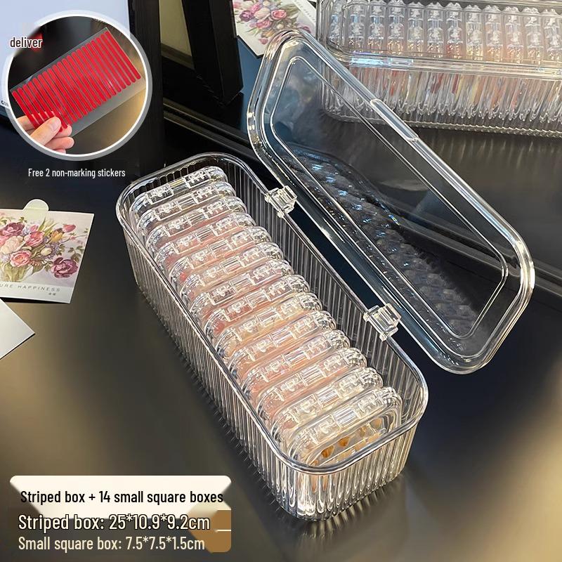 Transparente Acryl-Nagellagerbox mit Deckel - Staubdichter Nailart-Organizer