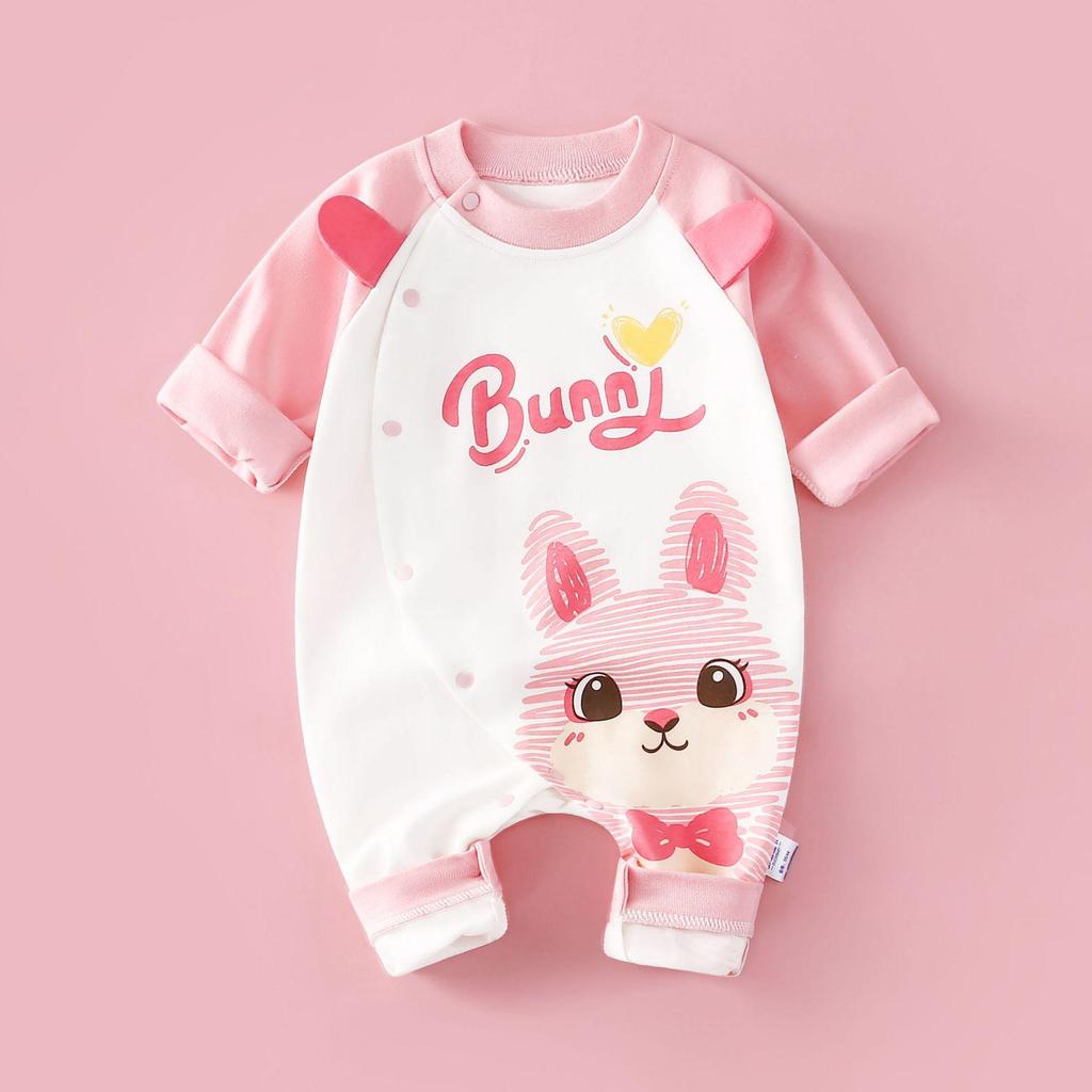 Newborn Unisex Cotton Rompers: Long Sleeve Onesies for Spring & Autumn