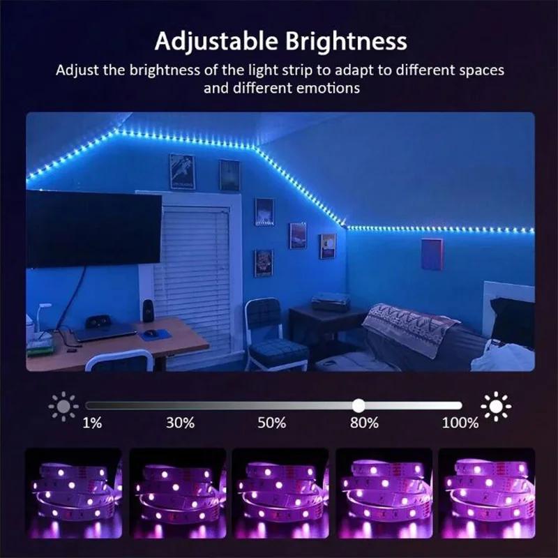 USB Bluetooth Led Strip Lights RGB 5050 1M-30M Infrared Control Lus Luminous Decoration For Living Room Ribbon Lighting Lamp