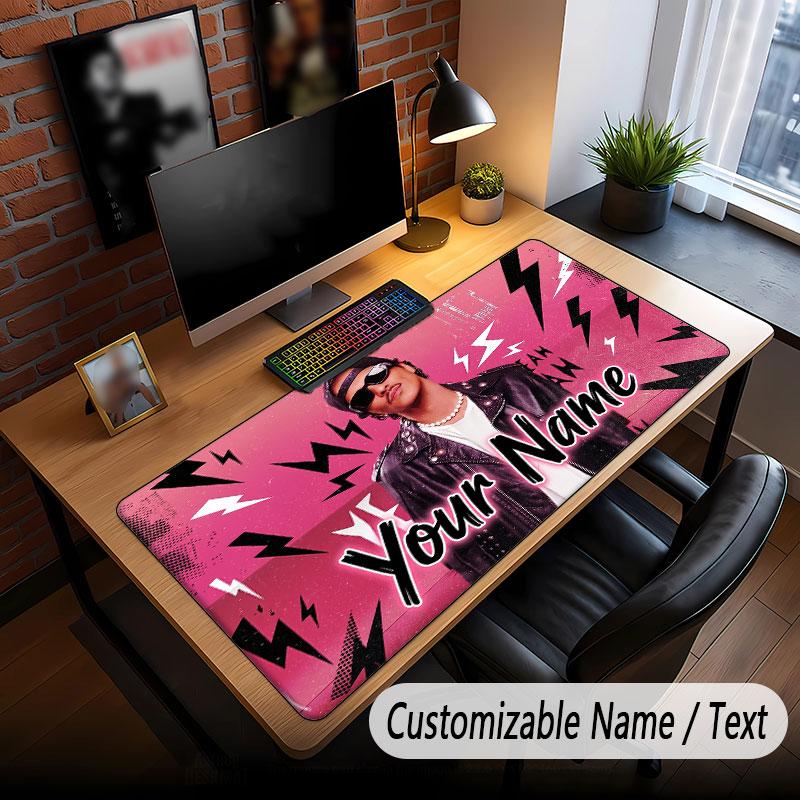 Custom Name Extended Mouse Pad,Bruno Mars Gaming Desk Mat For Home Office Desktop Decor