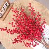 Artificial Red Fruit Bouquet Christmas Decorations Fake Plant for Home Room Decor New Year 2025 Bunch Christmas Tree Ornament