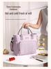 Large Capacity Insulated Lunch Bag with Crossbody Strap