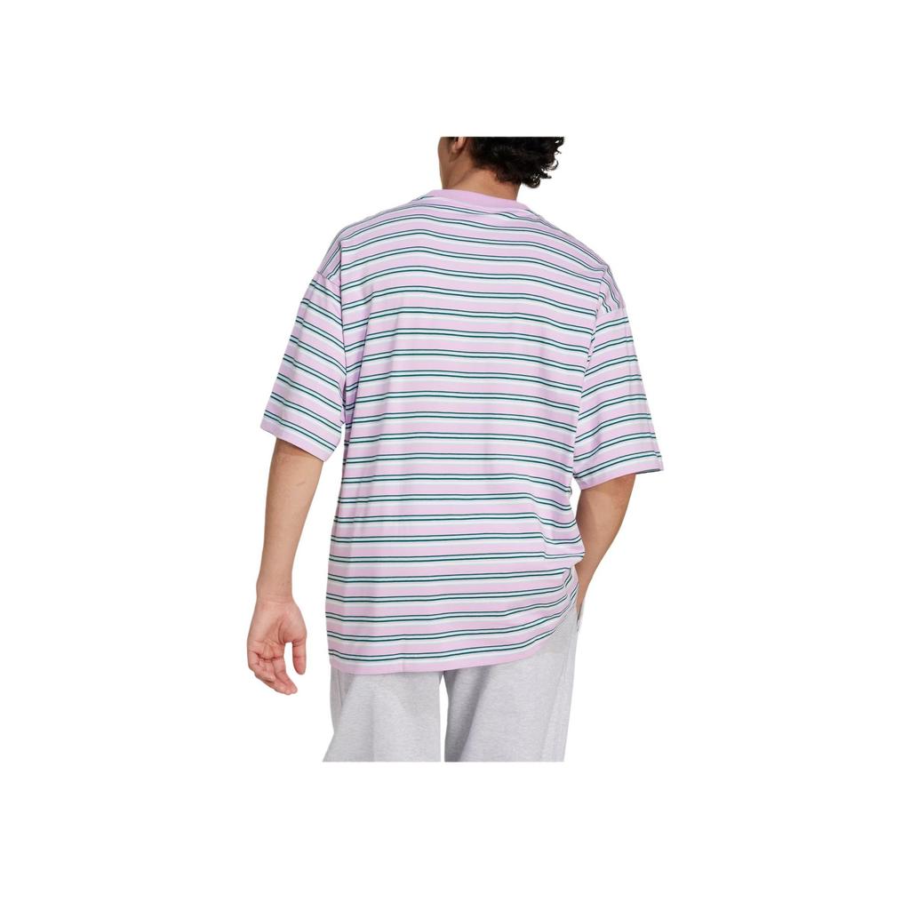 adidas 80s Loose Striped Tee Bliss Lilac Men Streetwear JD1683