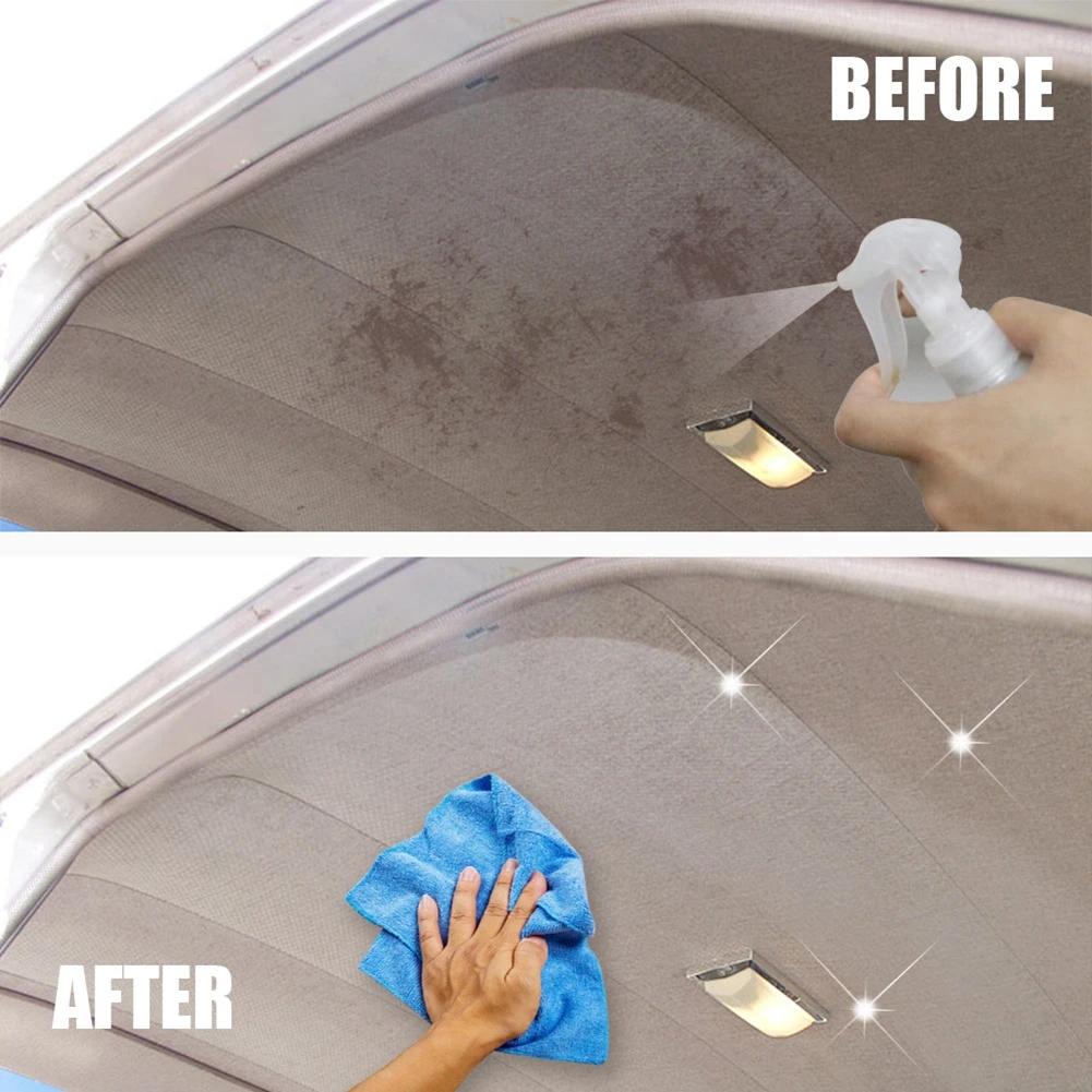 Car Interior Cleaning Agent Car Cleaning Tools Ceiling Cleaner Leather Flannel Woven Fabric Water-free Roof Dash Cleaning Agent