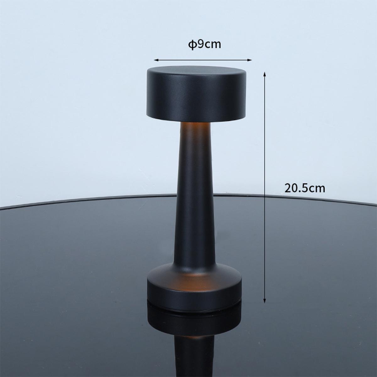 

3 Color Led Table Lamp Restaurant Lamps Rechargeable Bar White For Bedroom Vintage Bedroom For Nightstands Metal For Living Room чёрный