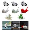 Animal Figurine Incense Burner Ceramic Porcelain Ornament Decorative Holder for Tabletop