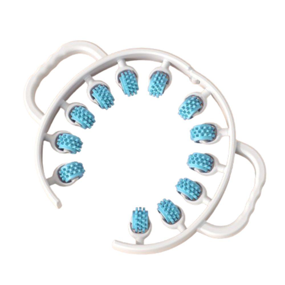 Handheld Annular Leg Clamp Massager 12 Wheel Abdominal Muscles Massager  Shaping Beauty