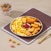 Circular Shape Snack Plate Drop-proof French Fries Plate Kitchen Gadgets Food Serving Tray  Bar