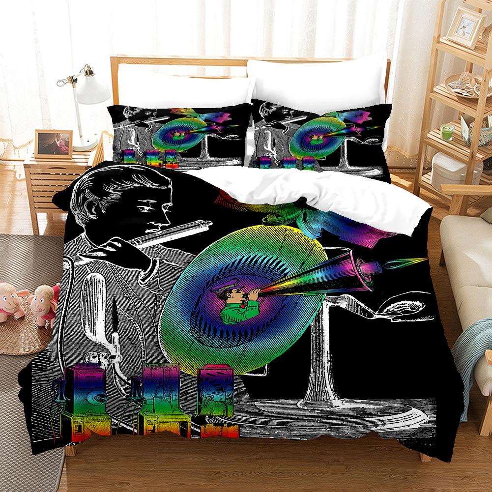 Abstract Art Pattern Colourful Graffiti Duvet Cover Set Polyester Comforter Cover King Queen Size for Kid Boy Girl Bedding Set