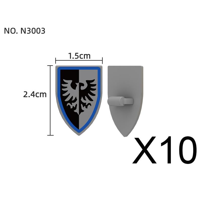 Medieval Knights Figures Accessories Building Blocks Officer Cloak Helmet Cape Armor Shield Black Eagle Red Lion Toys MOC Bricks