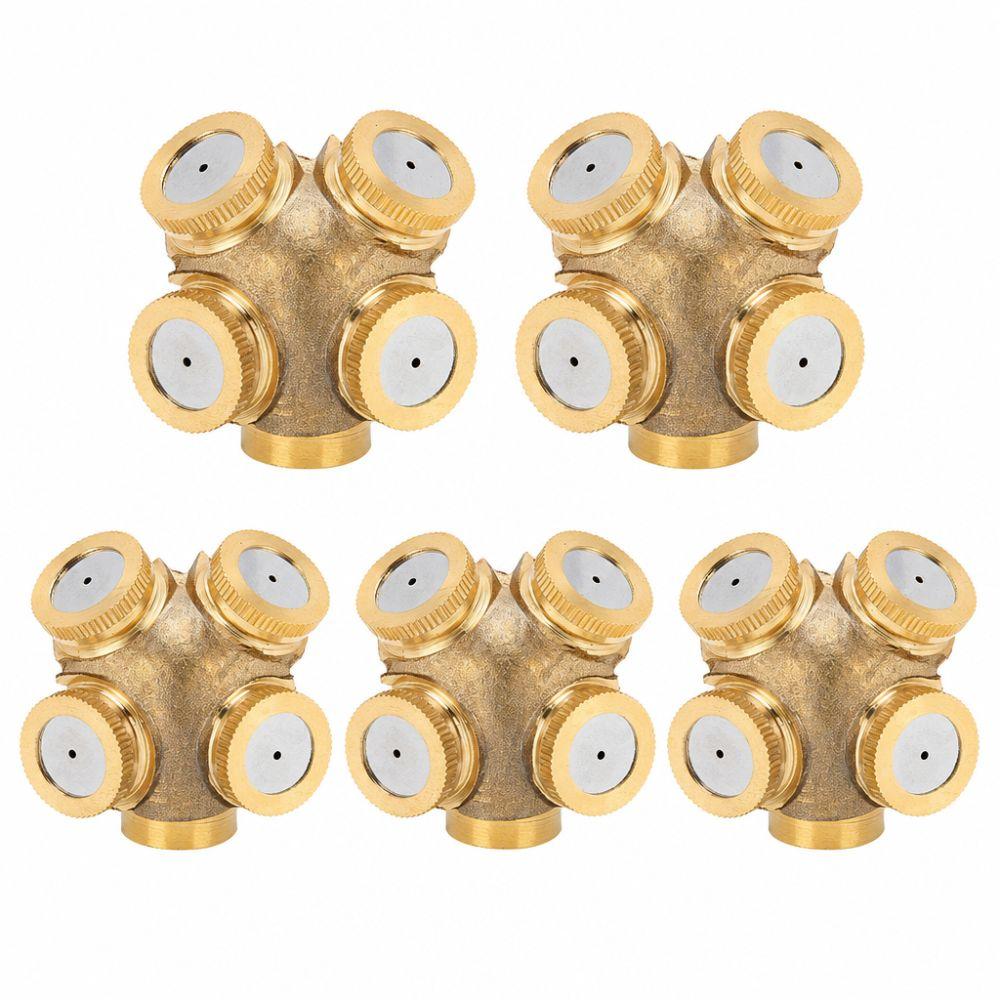 5PCS M14 X 1.5mm Female Thread Misting Spray Nozzle Brass Lawn Sprinkler Nozzle  Outdoor Cooling
