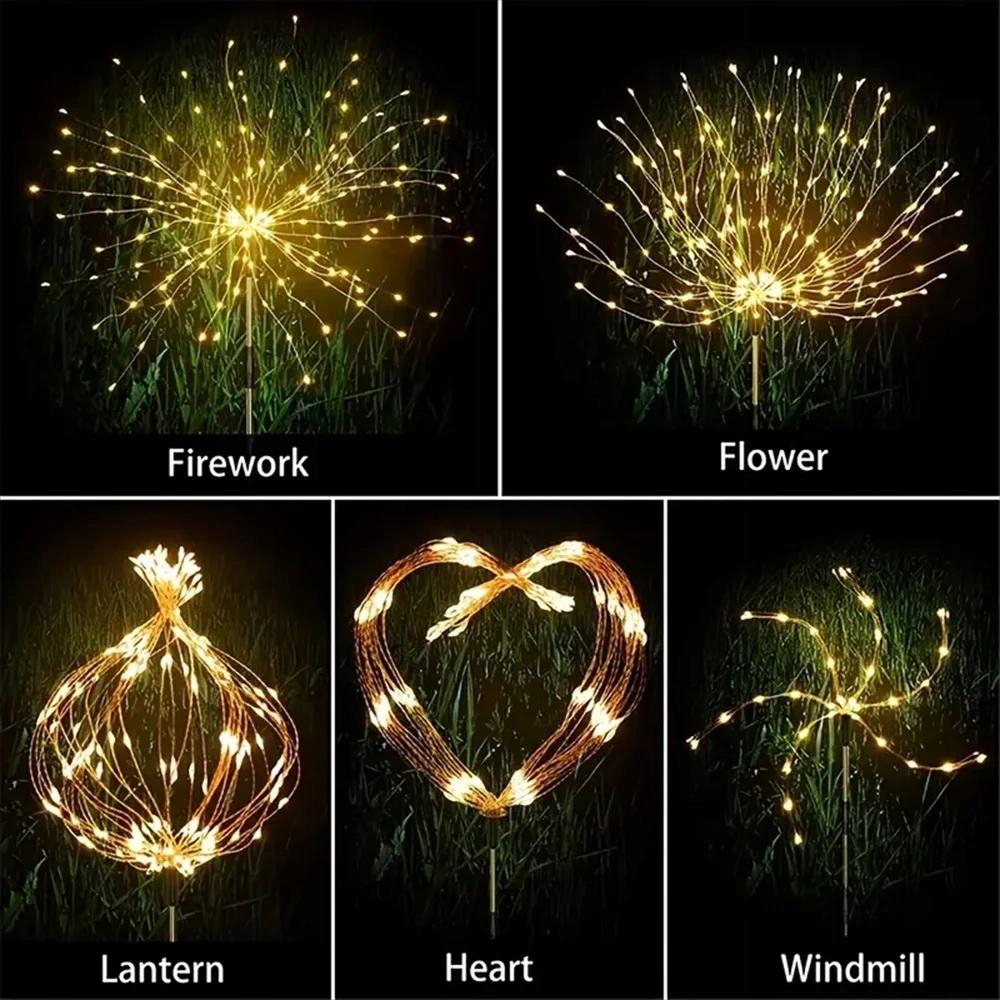 Solar Garden Lamp, Dandelion, Firework, . For The Garden, Christmas