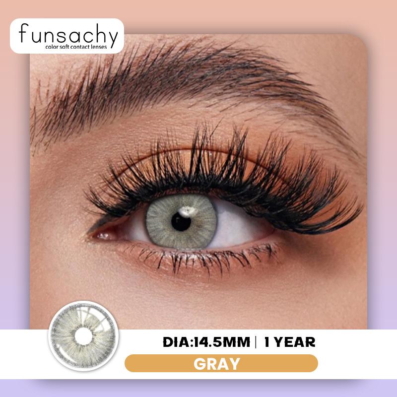 FUNSACHY 1 Pair Natural Blue Contact Lenses for Eyes Korean Fashion Color Eye Contacts Cosmetics Eye Makeup High Quality Lenses