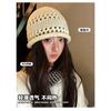 Women S Korean Style Solid Color Knit Beanie Loose Fit Warm Hat