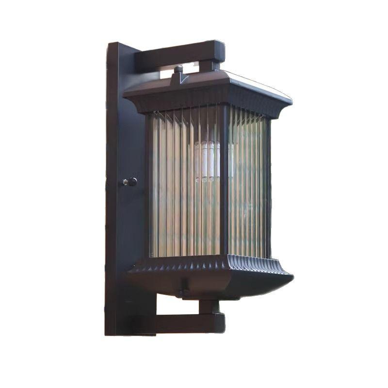 Waterproof Solar Outdoor Wall Lamp - New Chinese Style for Villa Gates & Courtyards