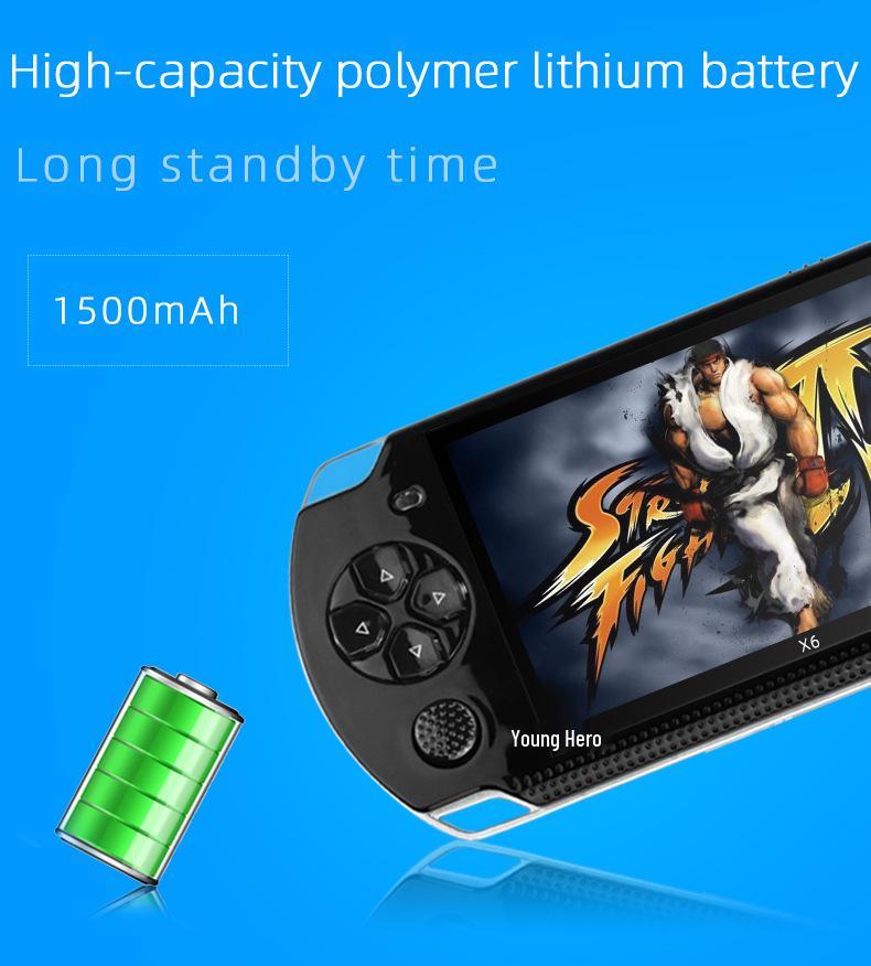 PSP3000 X6 Retro Handheld Game Console for Kids - 4.3-inch, 8GB, NES/GBA/Arcade Compatible