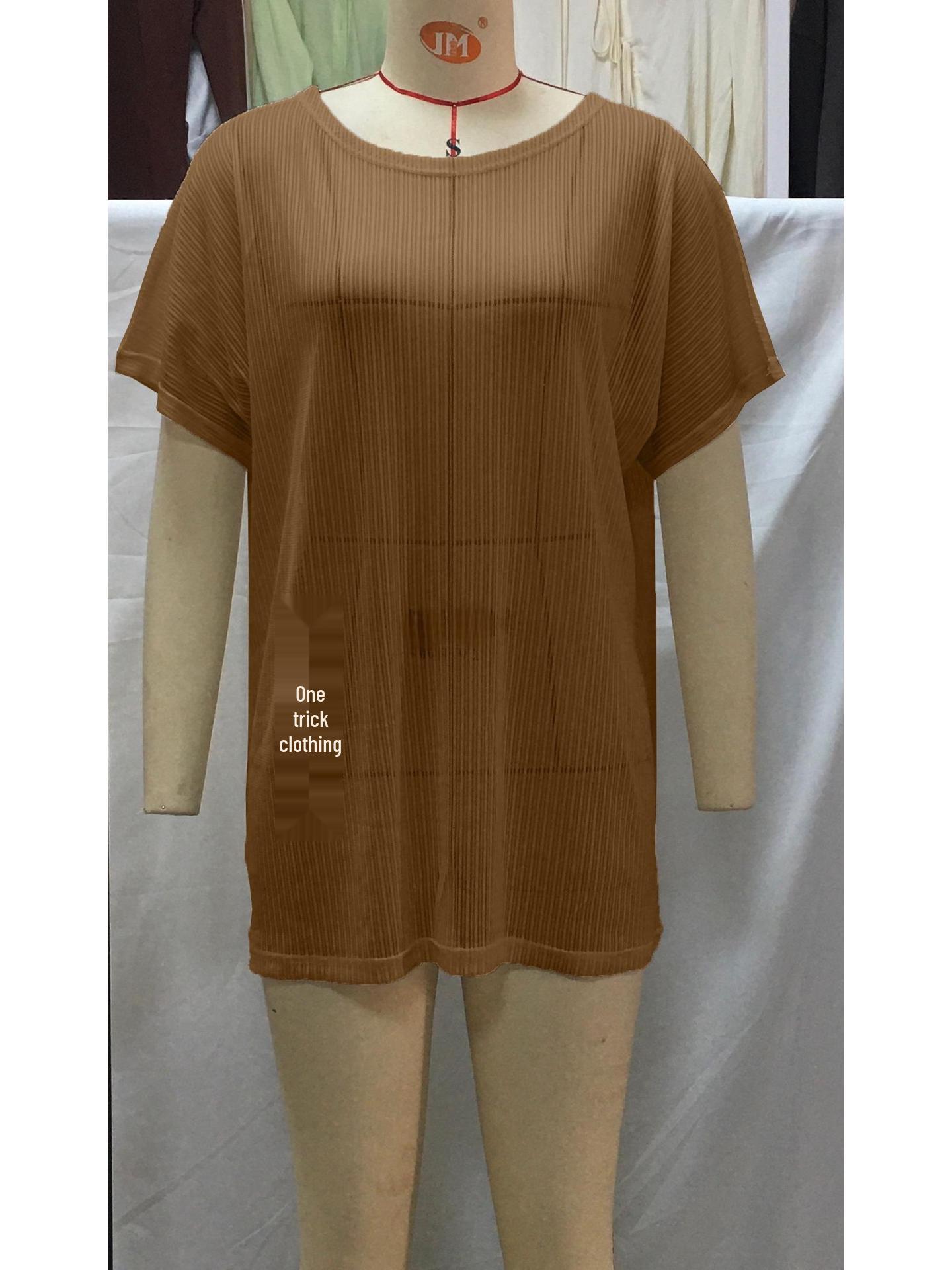 

Европейский и американский стиль однотонный полосатый солнцезащитный купальник-накидка для женщин XS коричневый