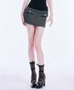 Akeumeseodeu Tweed Flap Detail Mini Skirt (Black)