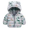 Autumn and Winter Boys and Girls Hooded Down Jackets Warm Lightweight Cotton Coat Jacket fashion cute cartoon print cotton-padded clothes