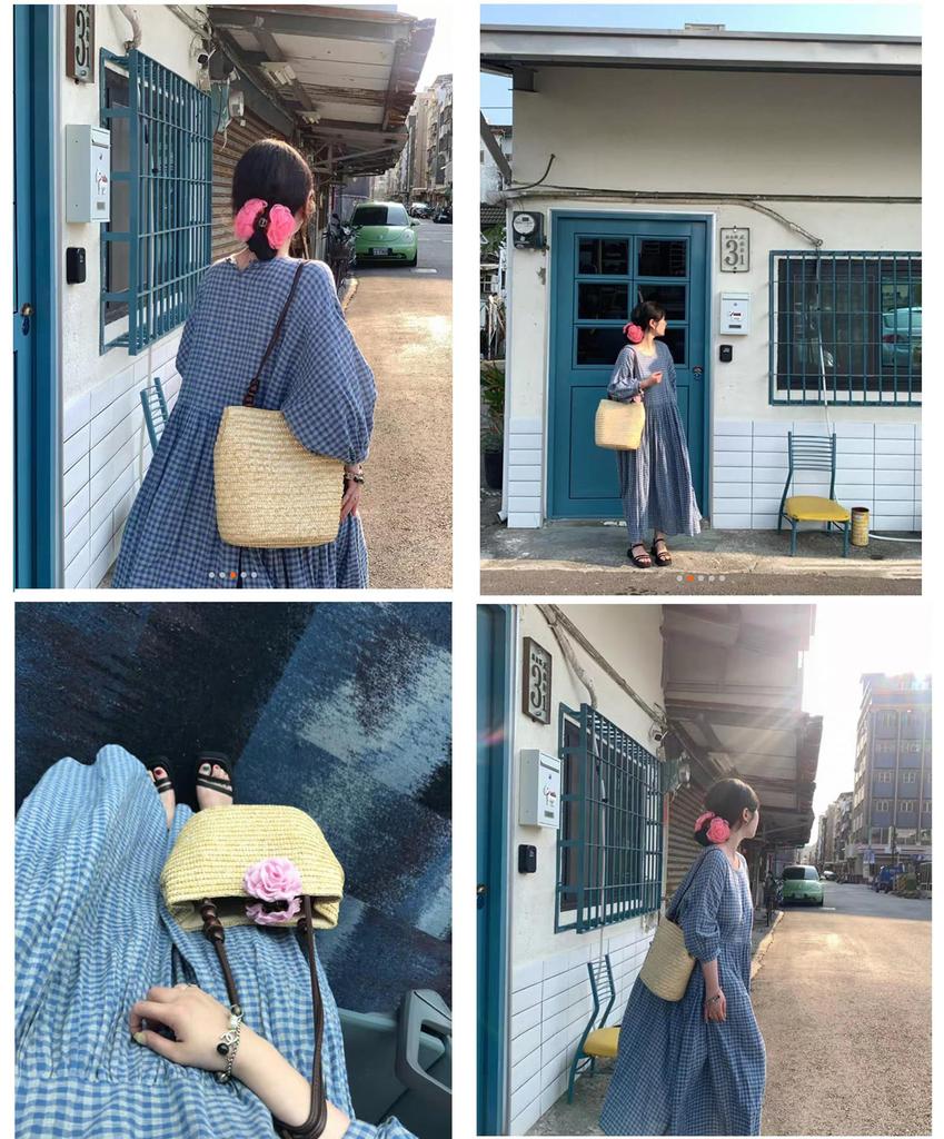 Muzhilun Women's Straw-Woven Summer Handbag, Popular ResortTravel Bag, Simple Large Capacity Shoulder Bag, Stylish BeachFireworks Festival Shoulder