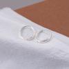 925 Sterlingsilber Kupfer 12MM-18MM Sternenfunkelnde Ohrringe Klassisch und modisch Geeignet für Frauen und Männer zu tragen Zirkon