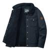 Chaqueta Gruesa Cálida de Forro Polar para Hombre Invierno Moda Casual Cortavientos Hombre Ropa Exterior Otoño Exterior Chaqueta con Cuello de Piel Hombre