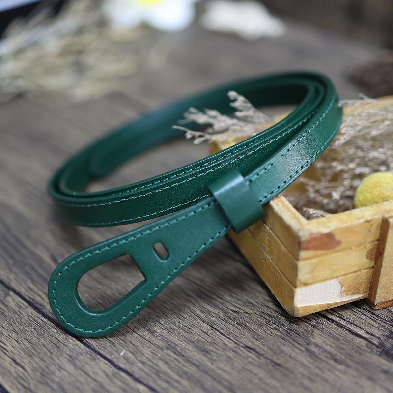 Cintura estiva da donna con nodo - Accessorio in vera pelle per stringere la vita, per abiti, gonne e maglioni