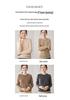 Women's Stylish Color-Block Cashmere Round-Neck Slimming Sweater - Versatile Two-Piece Look