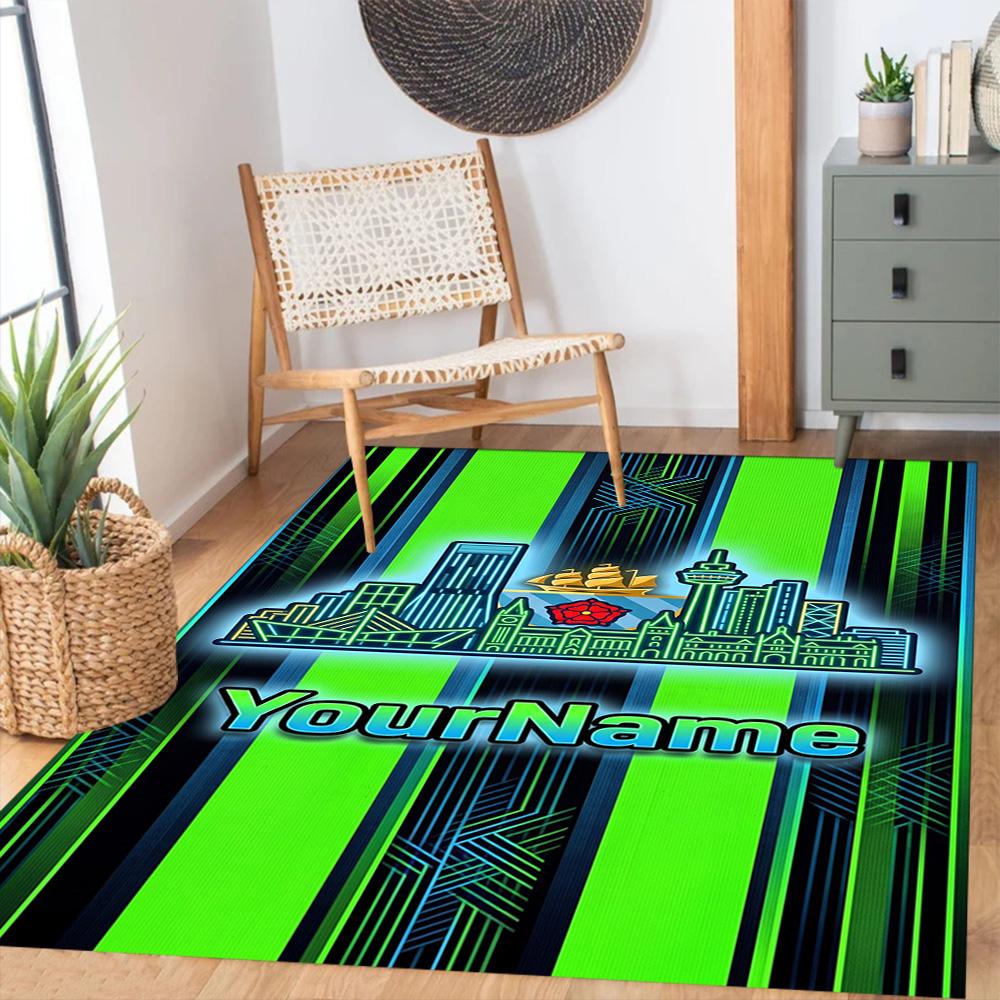 Team Club Personalisierter Teppich Perfekt für Flur Dekorieren Sie Zimmer Eingangsbereich Esszimmer Rutschfester Teppich Anime Bürodekoration Hochzeitsfeier Geschenk