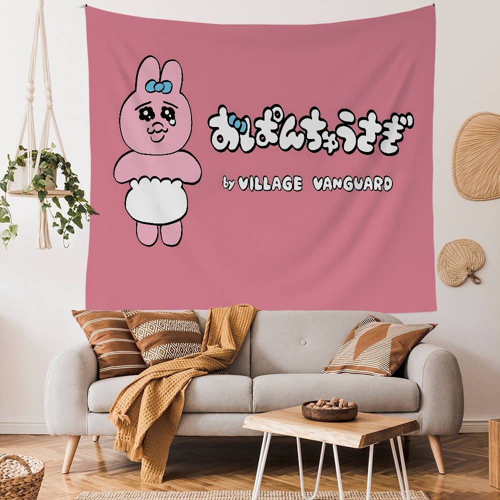OOpanchu UUsagi Cartoon Cute Cartoon Tapestry For Living Room Home Dorm Decor INS Home Decor