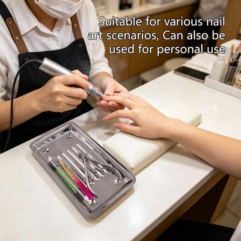 Edelstahl Desinfektionsschale Kosmetik Aufbewahrungsschale Nagelkunst Maniküreplatte Pinzette Nagelknipser Behälter Reinigungswerkzeuge