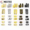Meetee 20Sets 3# 5# 8# 10# Metal U Shape Zippers Stopper Zipper End Lock for Sewing Bag Clother Zips Repair Kit DIY Accessories
