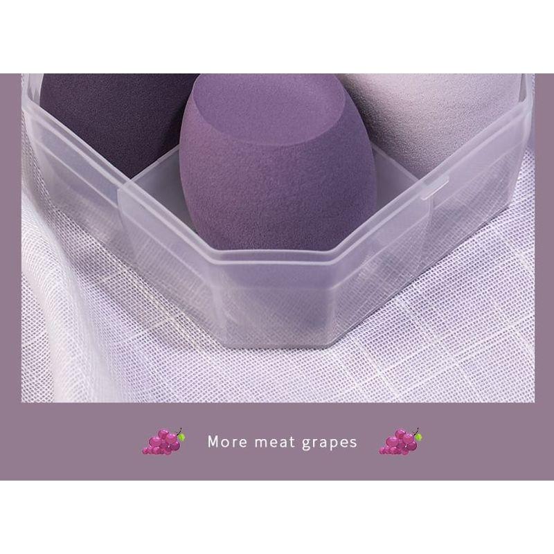 Choyu - Set of 4: Makeup Blender Beauty Sponge with Case (Various Designs)
