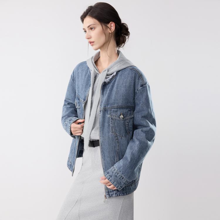 ELLE French Vintage Fashion Casual Loose Versatile Warm Long Sleeve Down Jacket Women outerwear L8WYS293