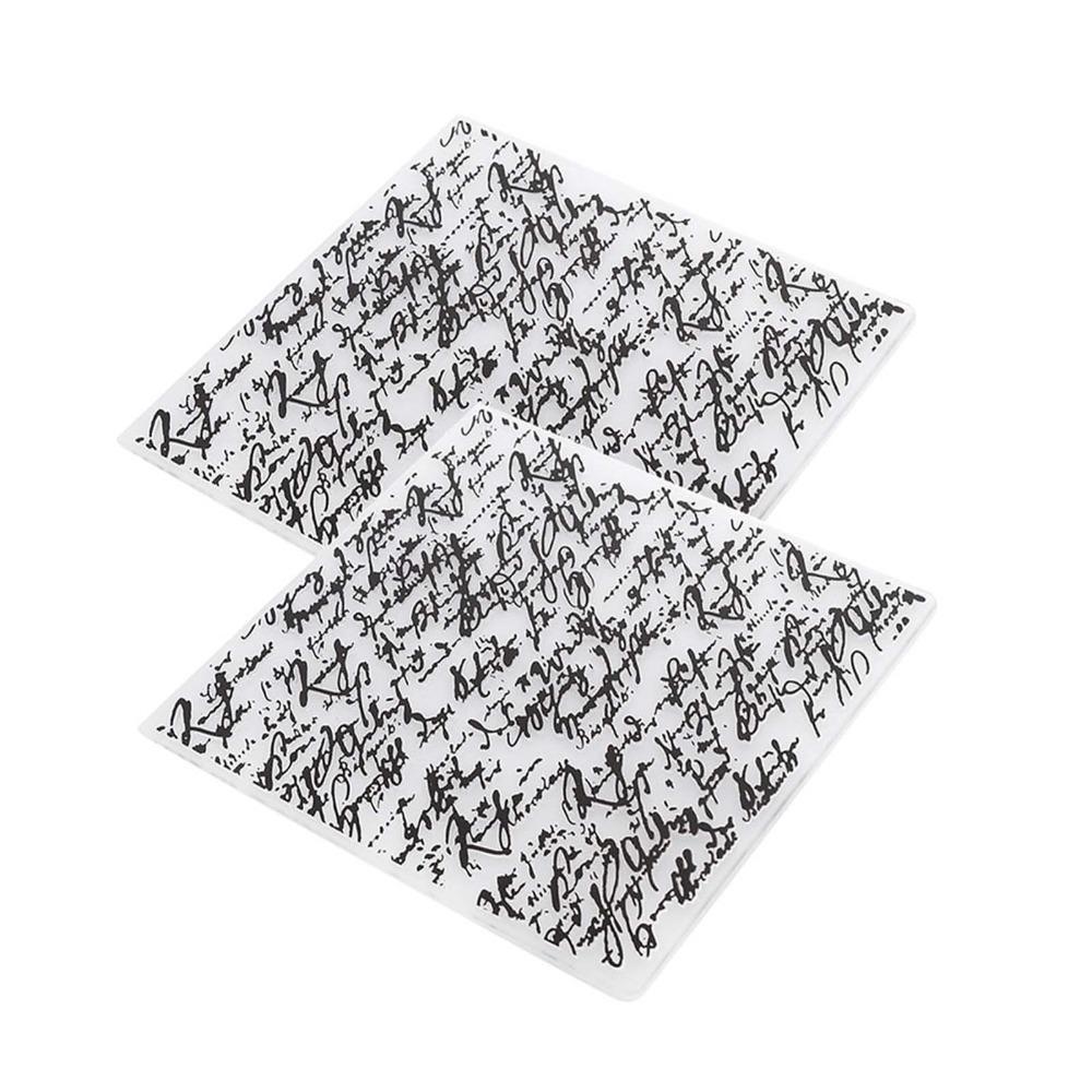 2pcs Reusable Polymer Embossing Mold Polymer DIY Embossing Plate Embossing Folder  Scrapbooking