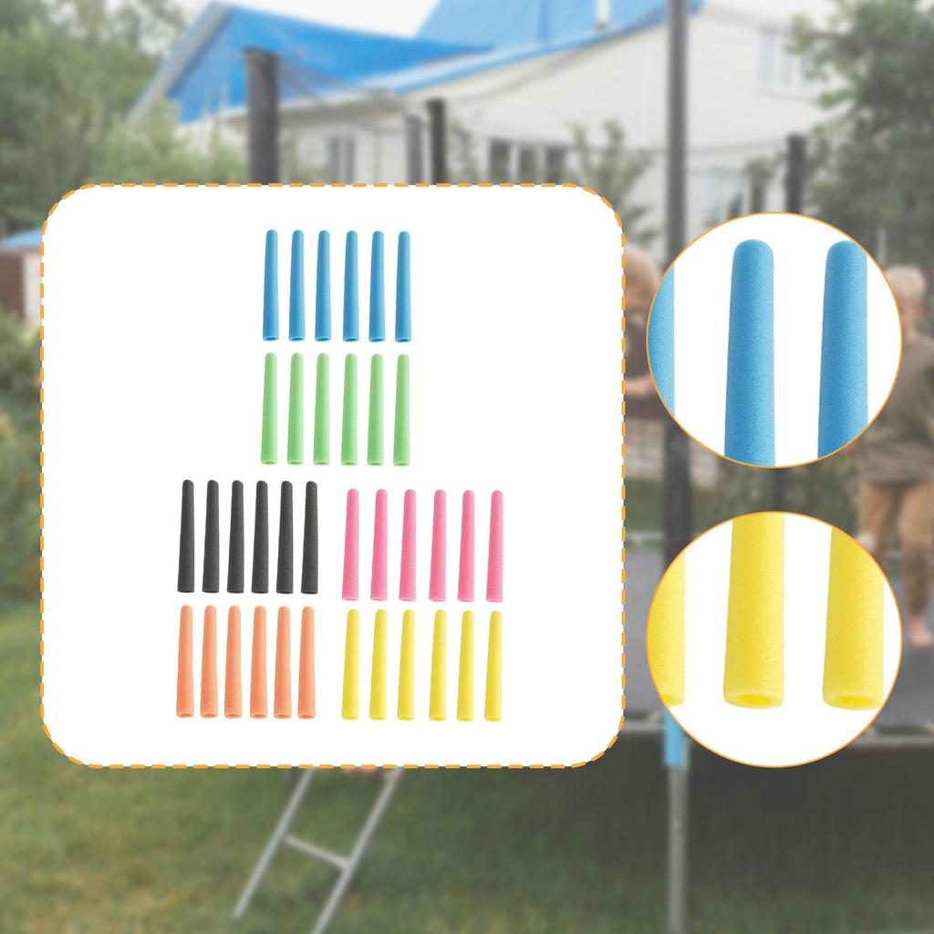 12Pcs Trampoline Pole Foam Sleeves Kids Trampoline Accessories 15.75" Padding Protector for Jumping Bed Indoor Outdoor Tubing