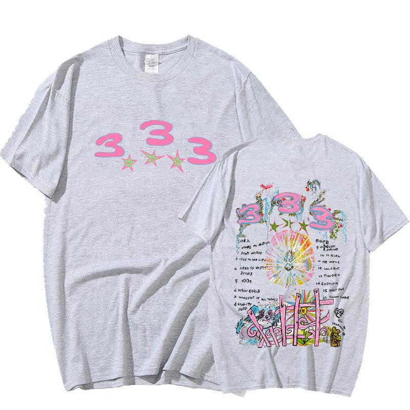 Swedish Rapper Bladee 333 T-shirts Skate Drain Gang Men Short Sleeve T-shirt Music Album Graphic Print Tees Hip Hop Streetwear