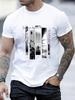 Unisexs Summer Fashion Casual Sporty Loose Landscape Print Round Neck Short Sleeve TShirt Top